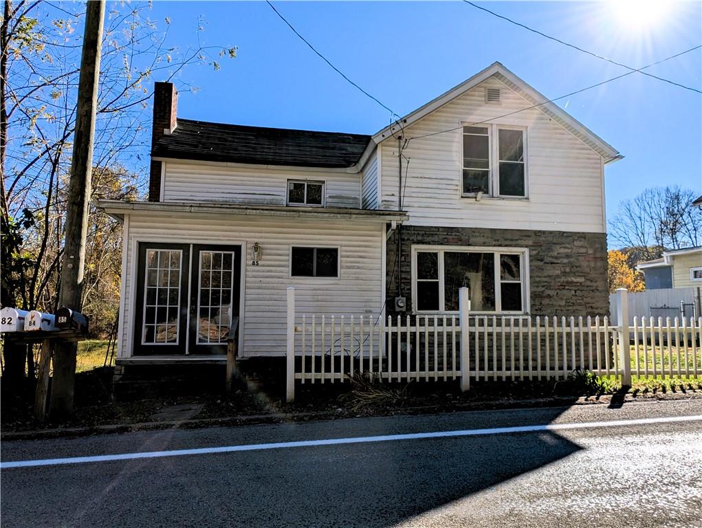 a front view of a house