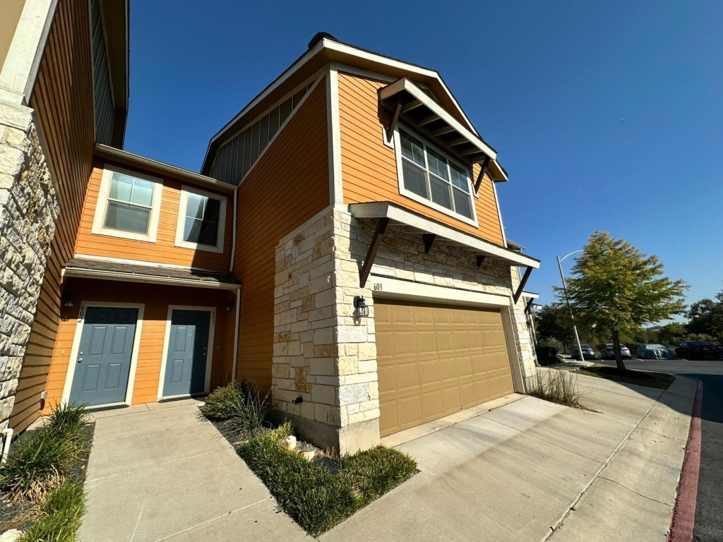 a front view of a house