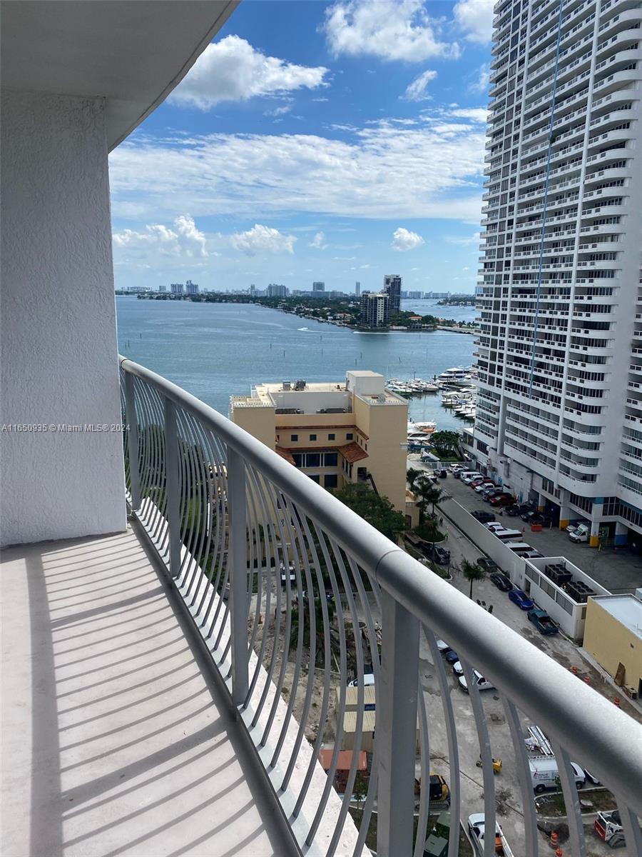 a view of balcony with city view