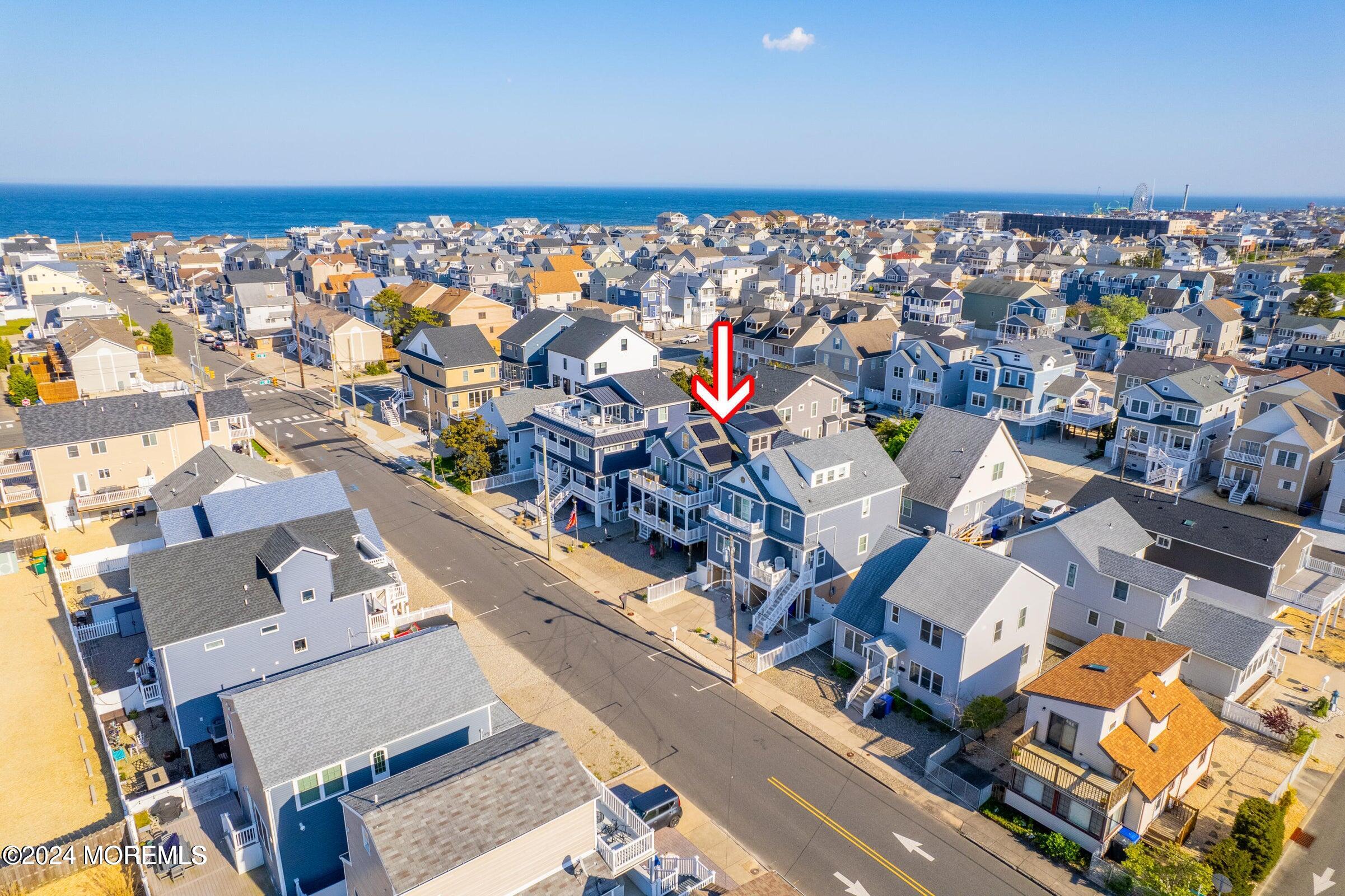 an aerial view of a city