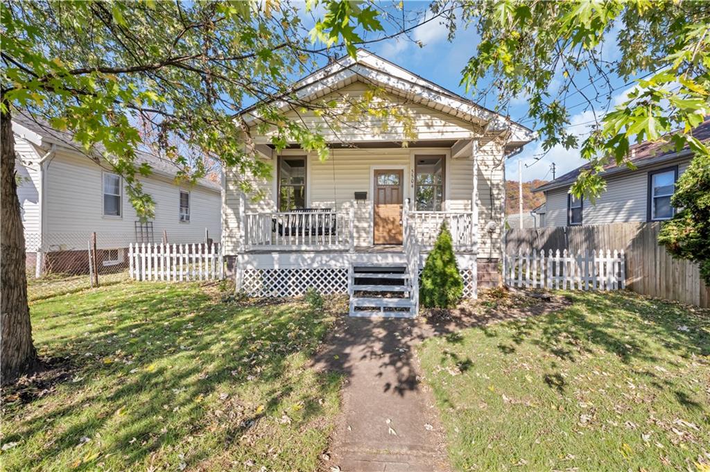 front view of a house with a porch