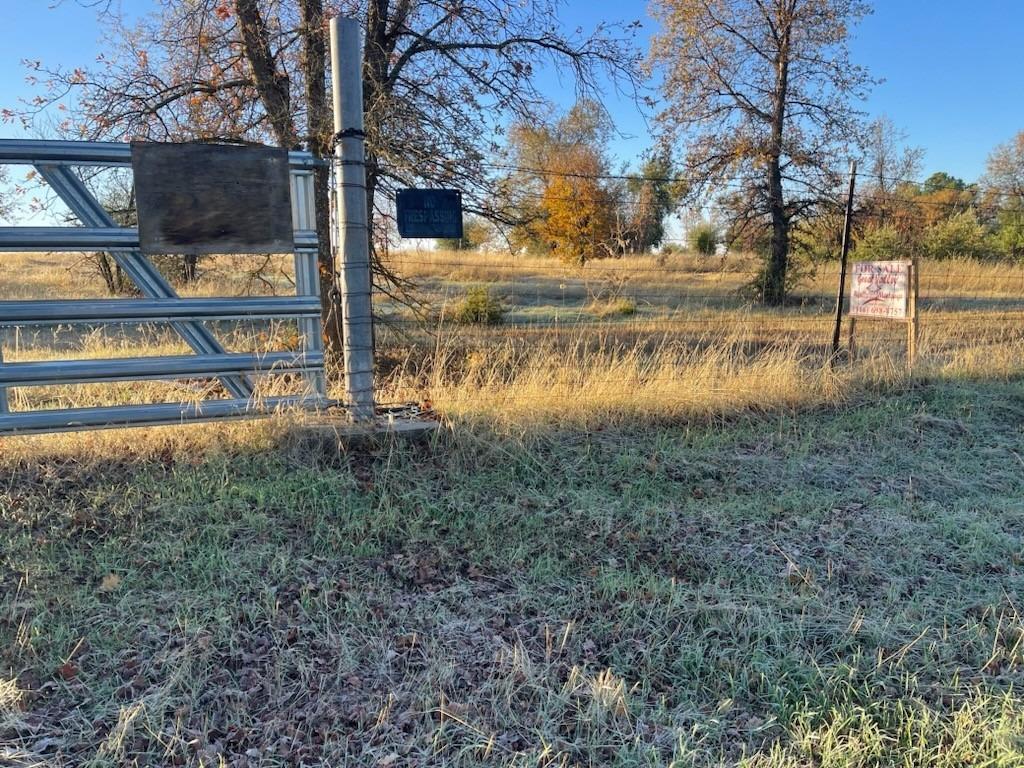 a view of a yard next to a house