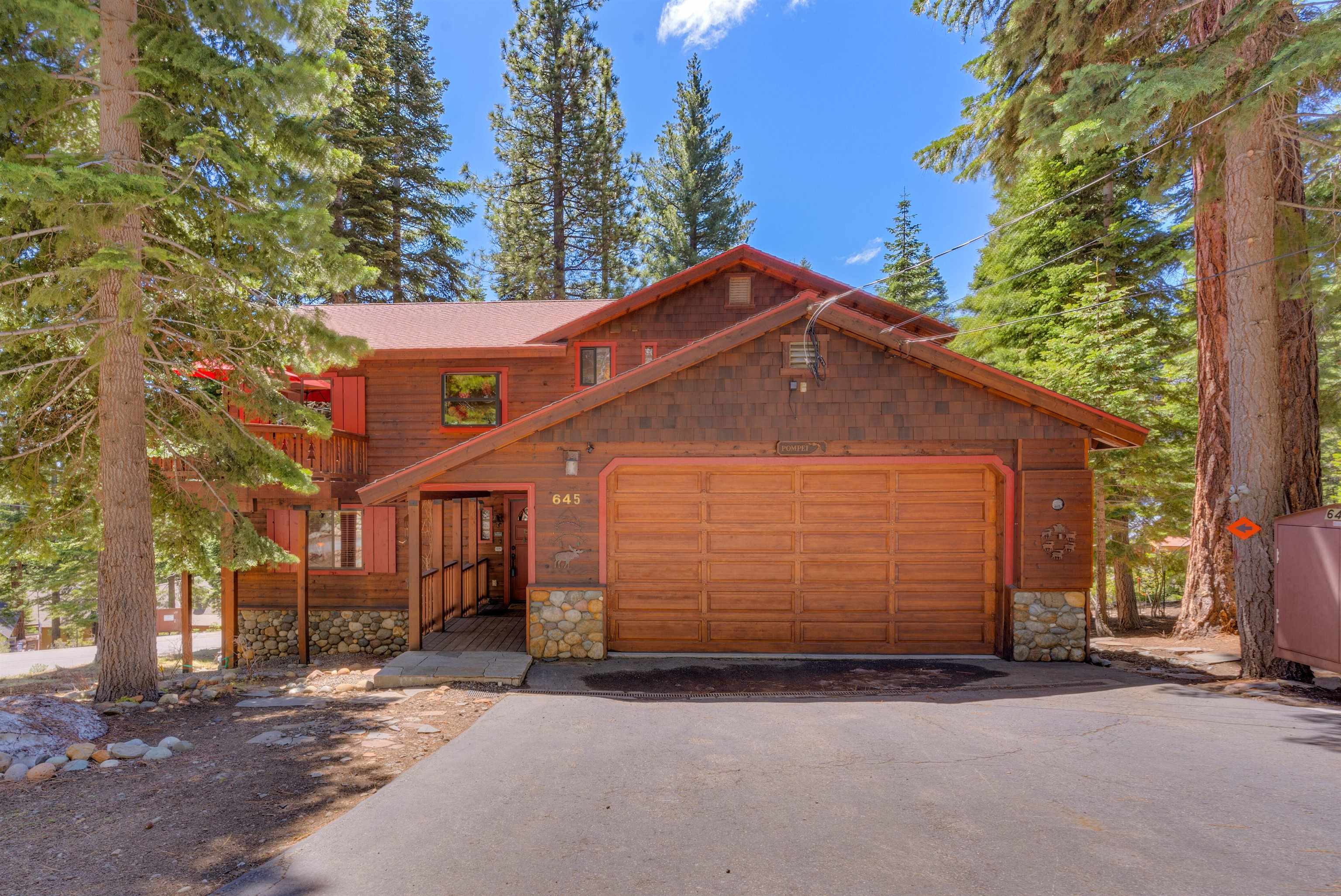 a view of a house with a garage