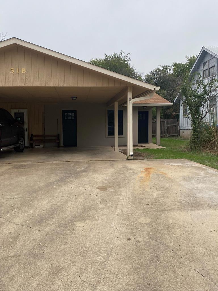 a view of a house with a patio