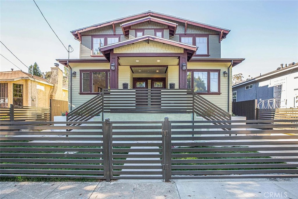 a front view of a house