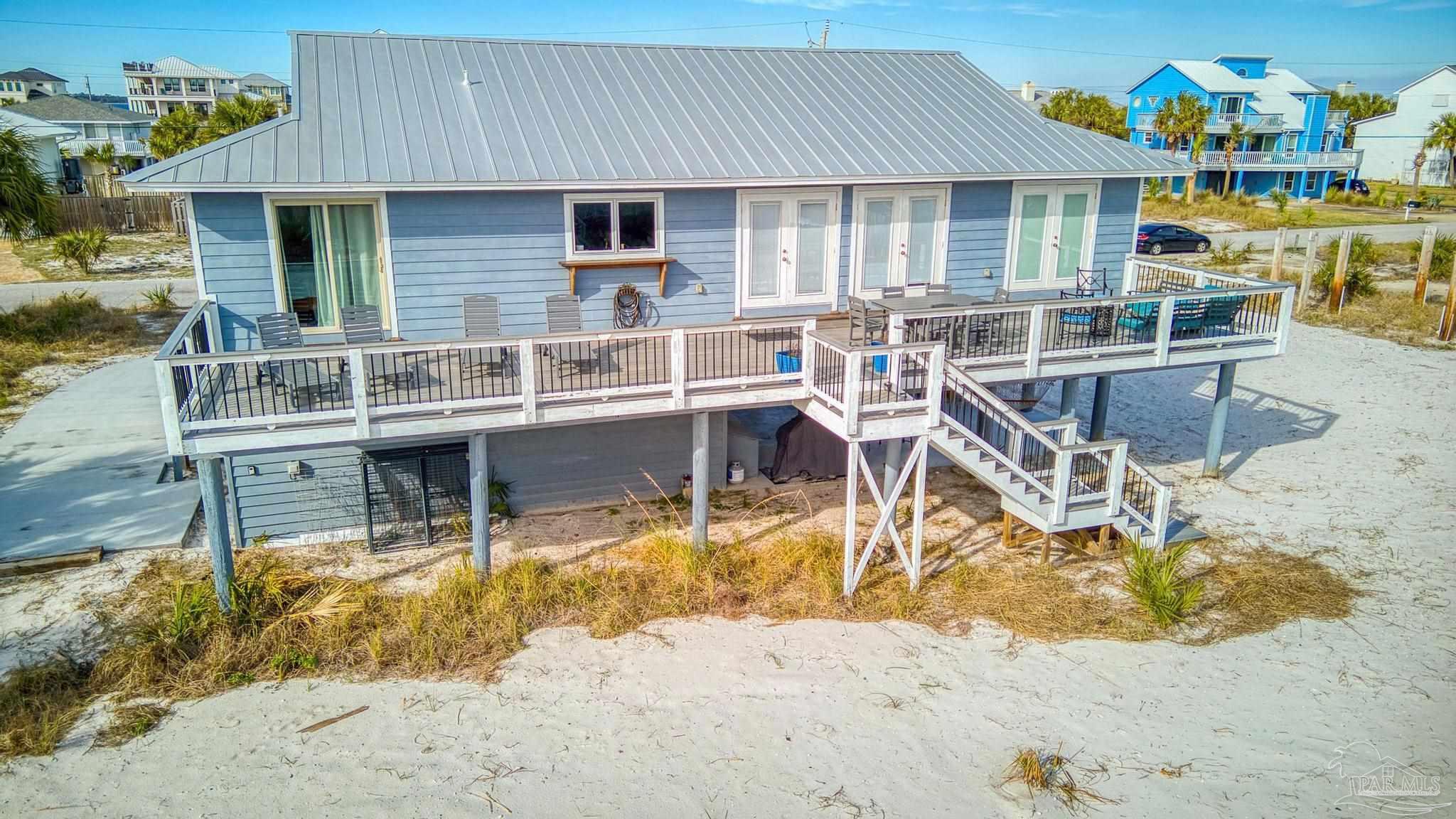 a view of a house with a patio