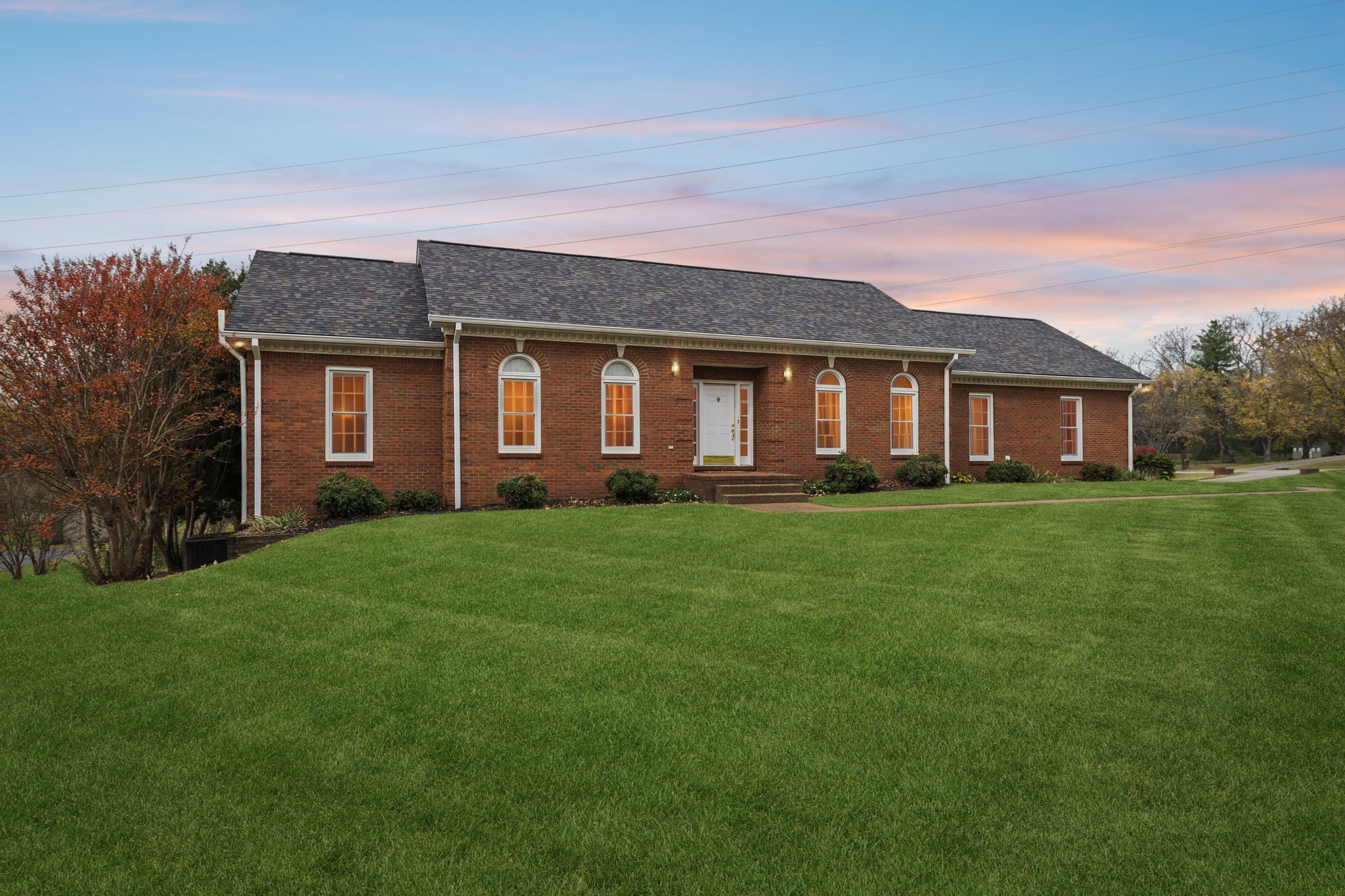 front view of house with a yard