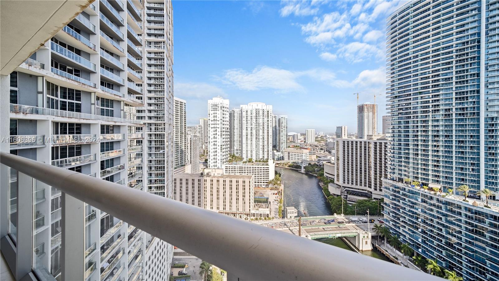 a view of balcony with city view