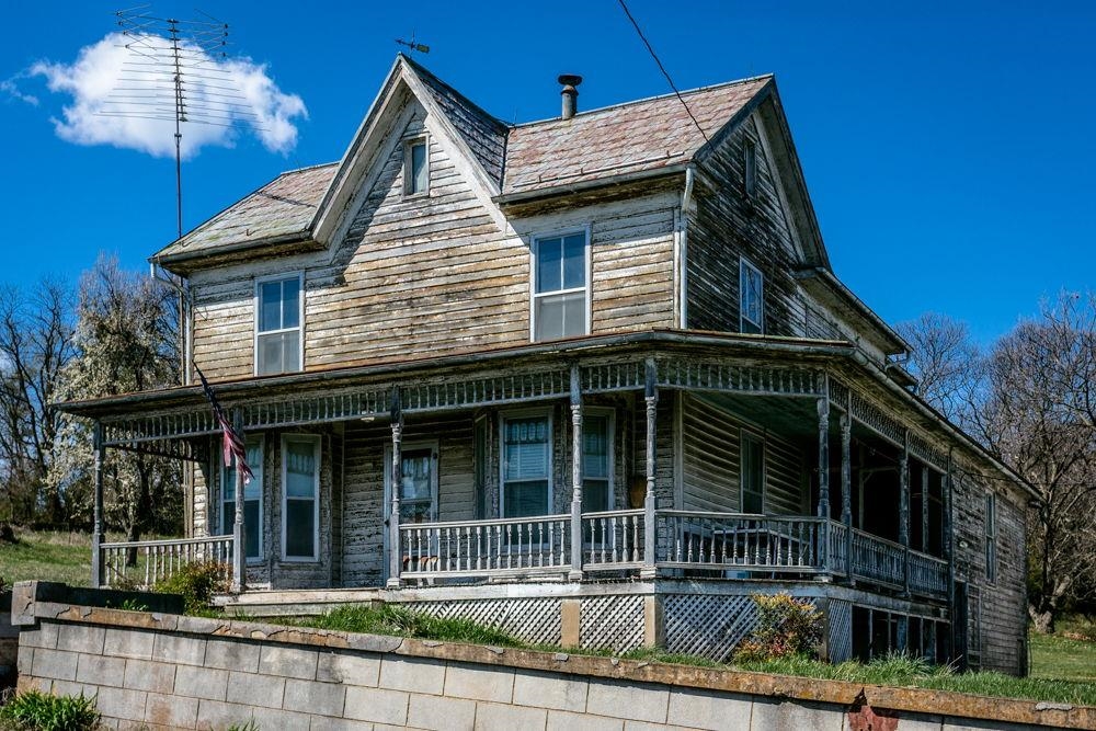 a view of a house with a porch