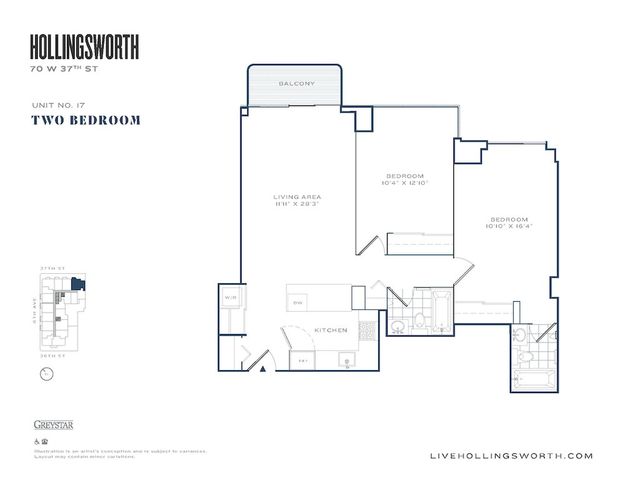 $9,000 | 70 West 37th Street, Unit 2317 | Midtown South