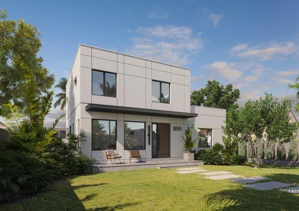 a house view with a outdoor space