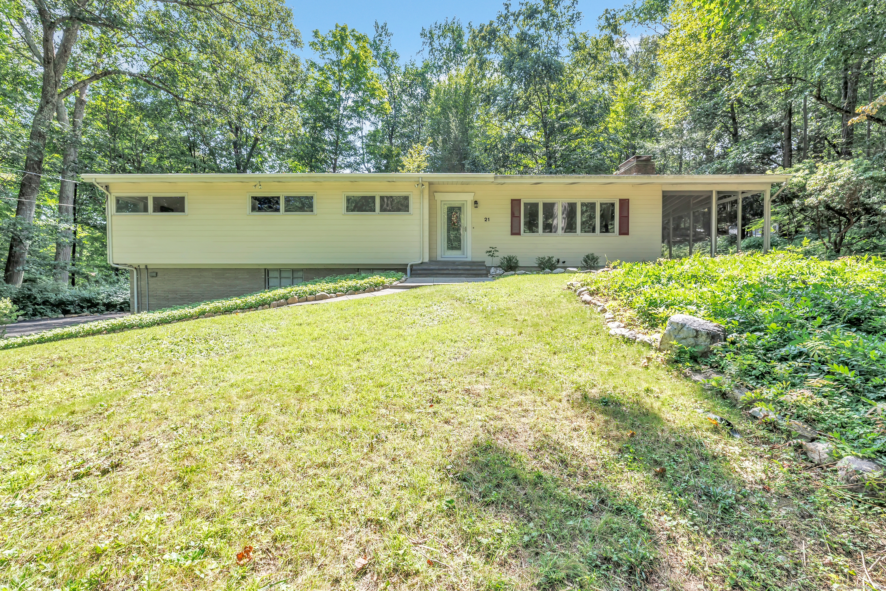 front view of house with a yard