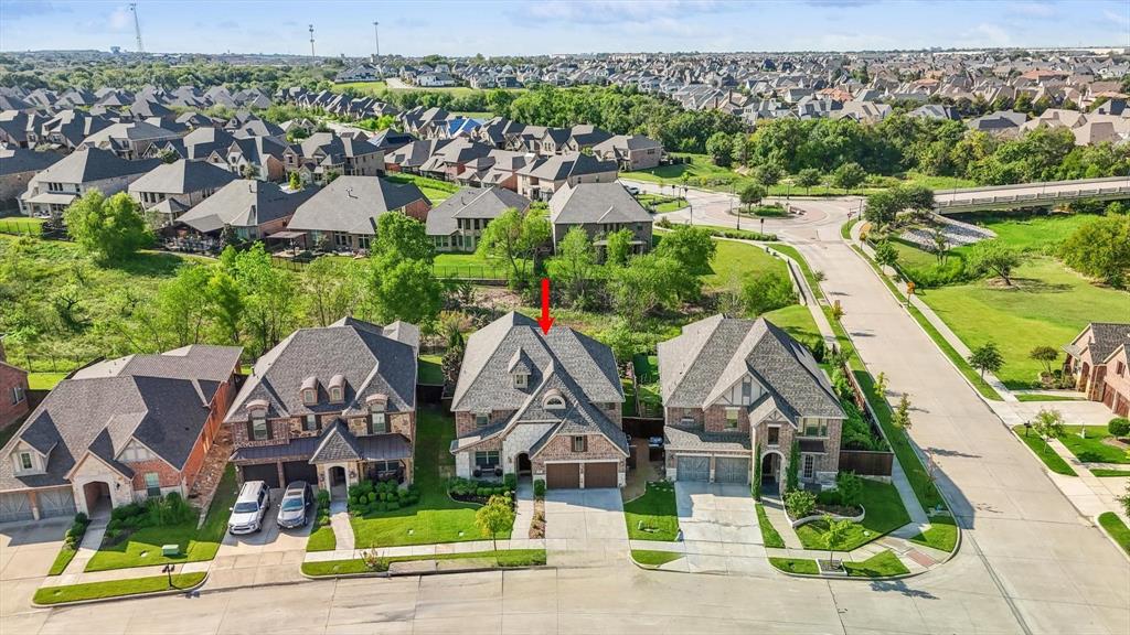 an aerial view of multiple house