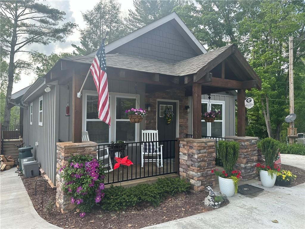 a front view of a house