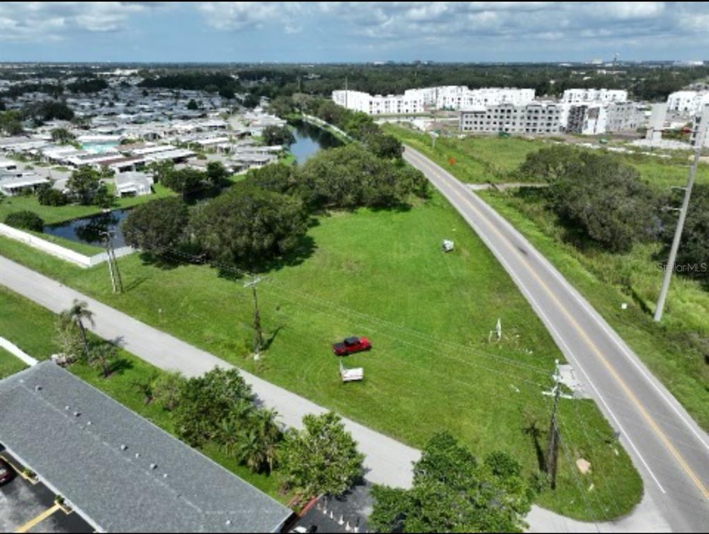 a view of a garden from a balcony