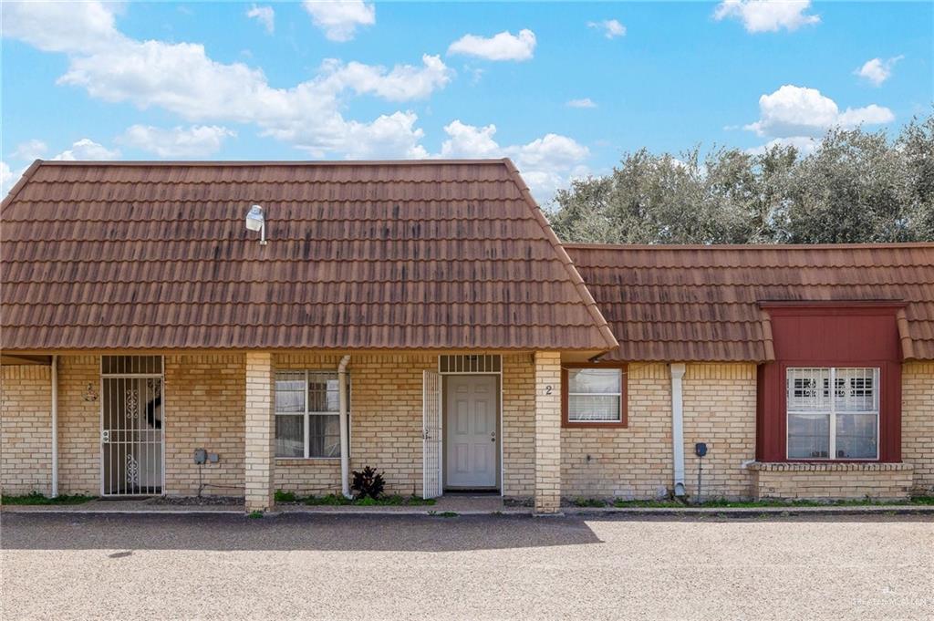 a front view of a house