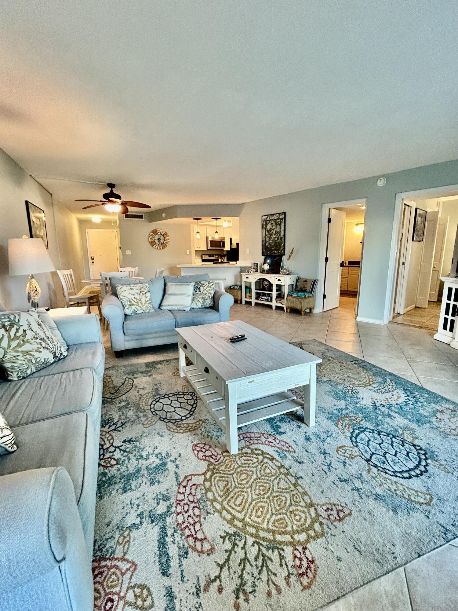 a living room with furniture and a couch