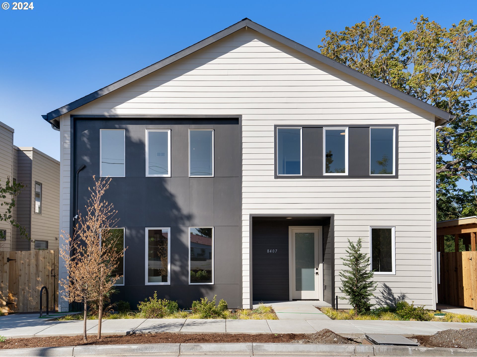 a front view of a house