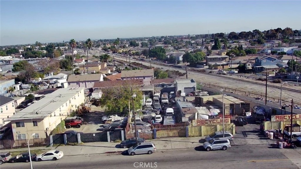 an aerial view of a city