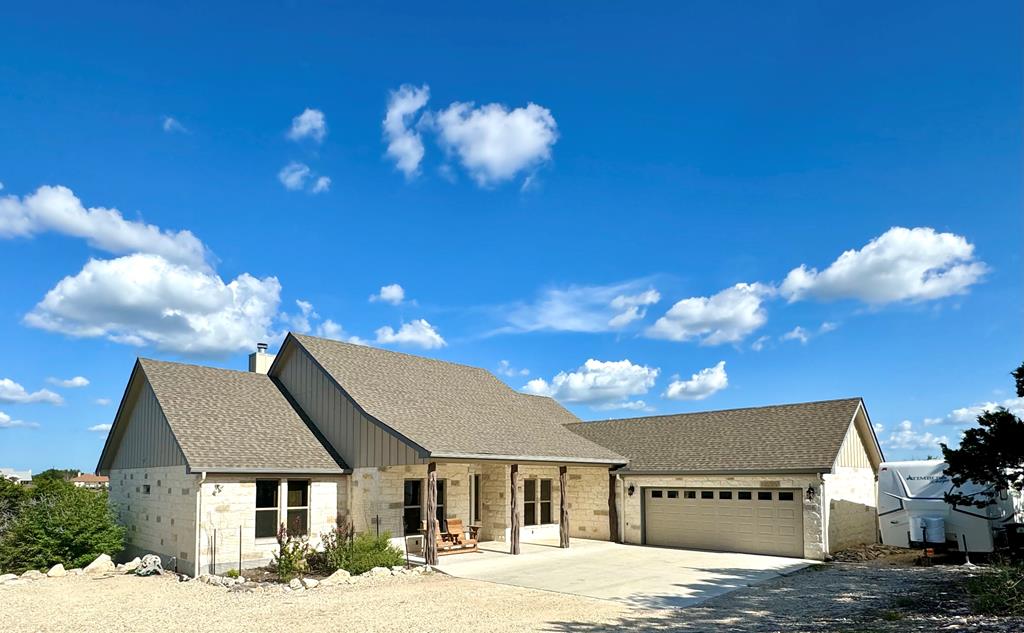 a view of a house with a patio