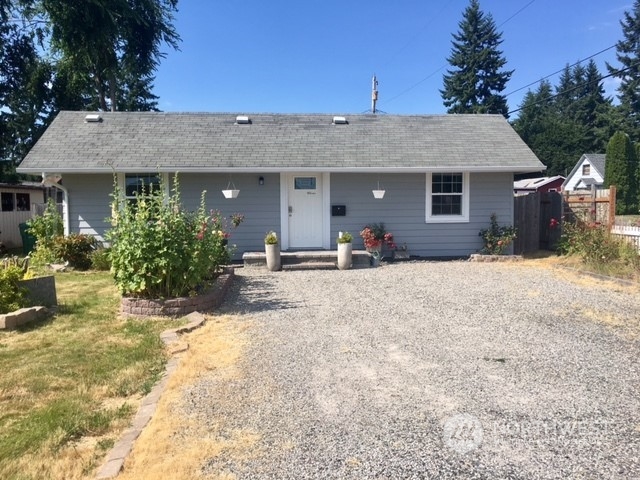 a view of a house with a patio