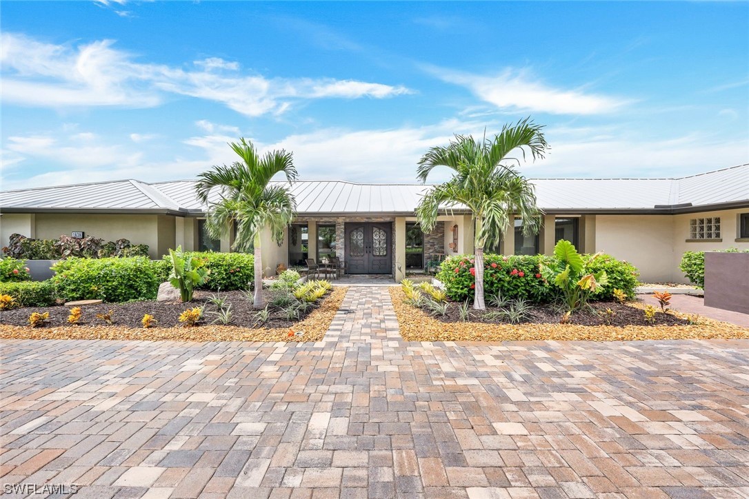 a view of a house with a patio