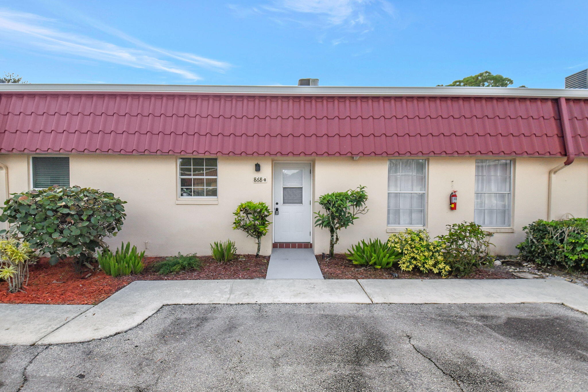 a front view of a house