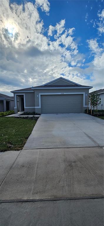 a view of house with yard