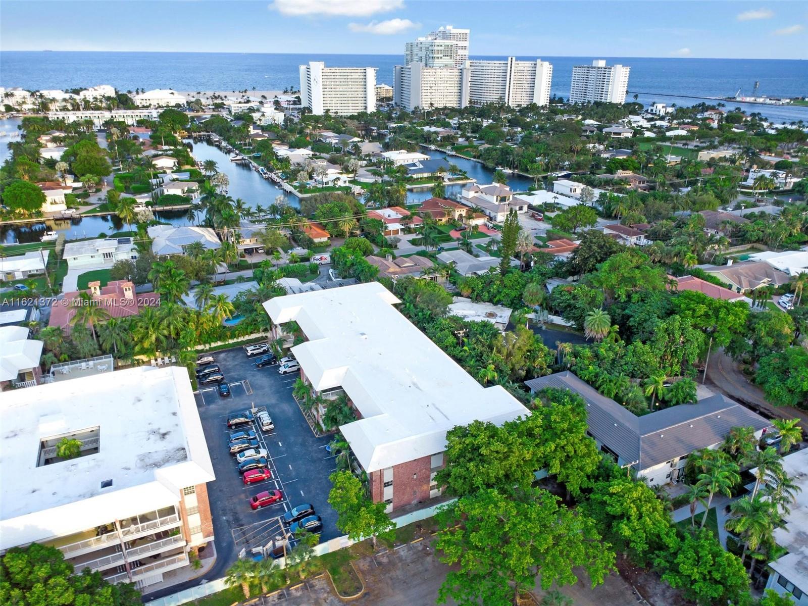 an aerial view of multiple house