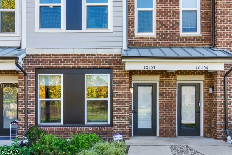 front view of a brick house