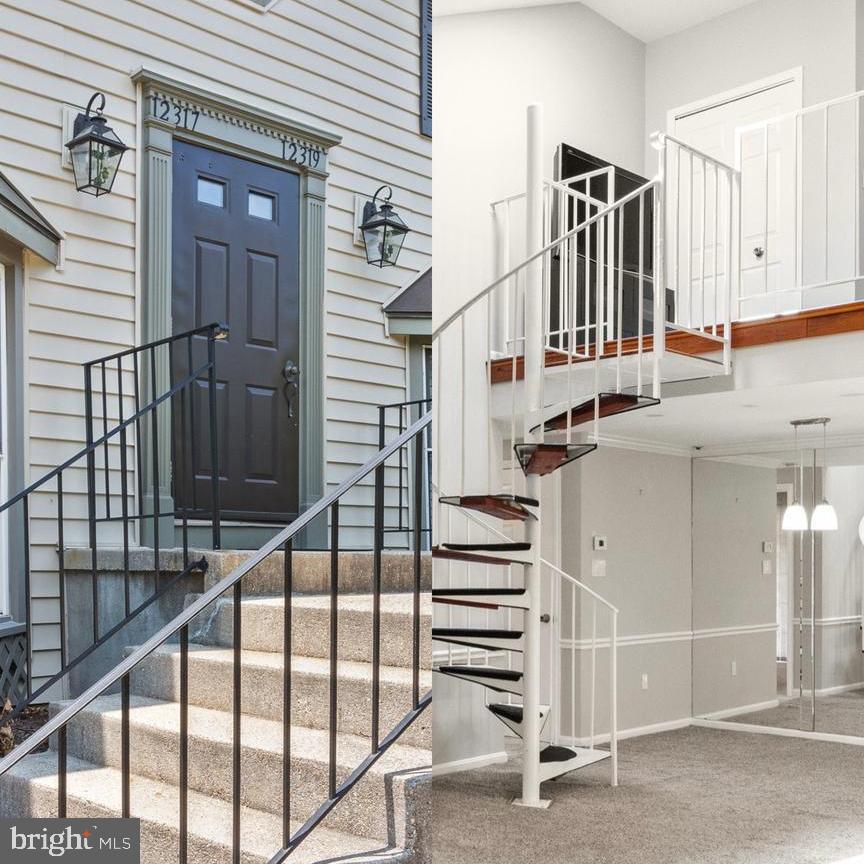 a view of entryway with wooden floor