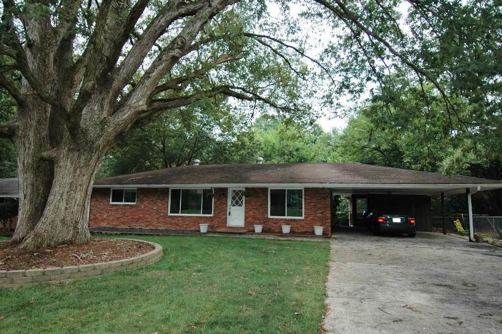 a view of a yard in front of house