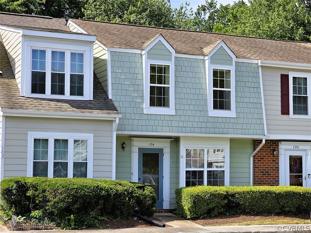 a front view of a house