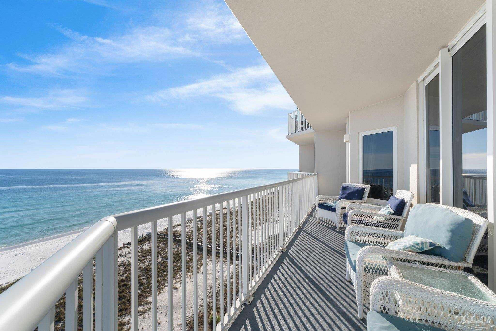 a view of balcony with couch