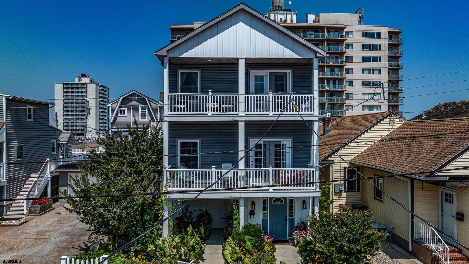 a front view of a house with balcony