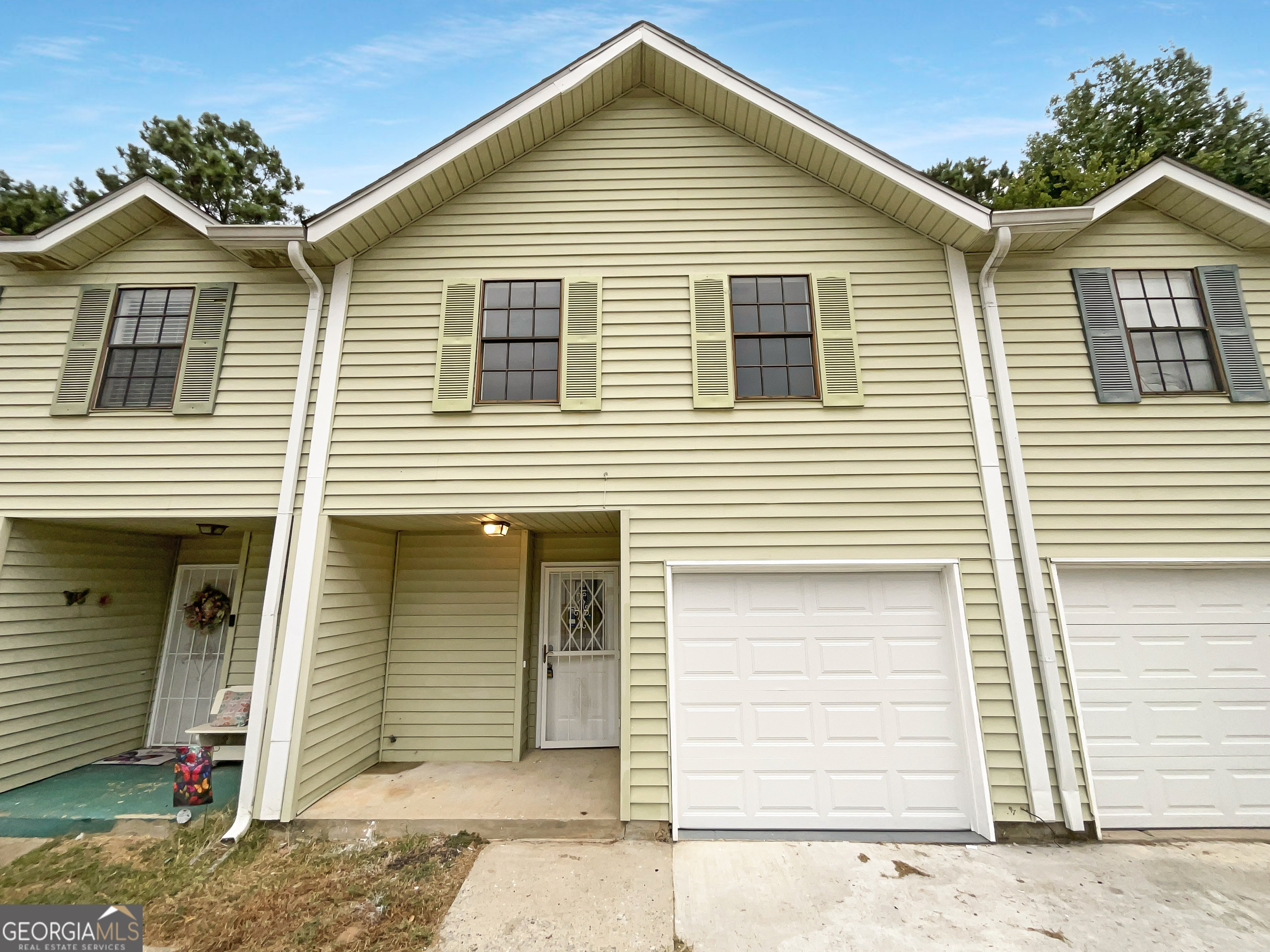 a front view of a house