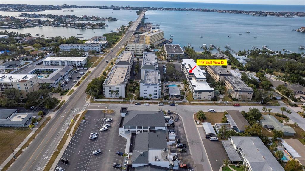 Looking West towards the Belleair Causeway and the beaches.