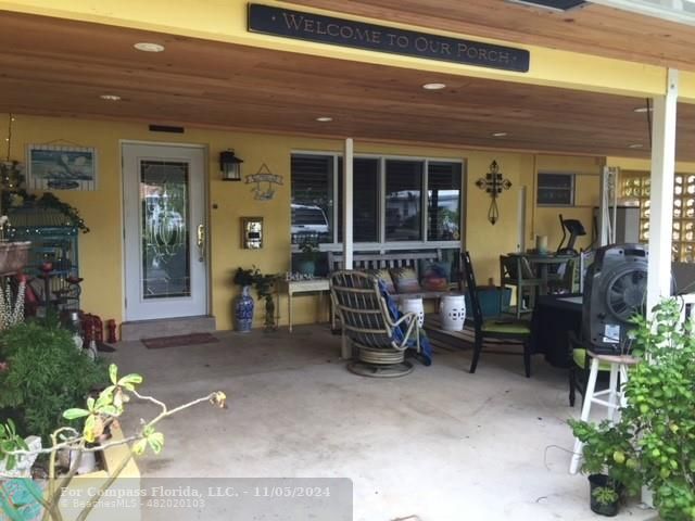 a view of a house with patio