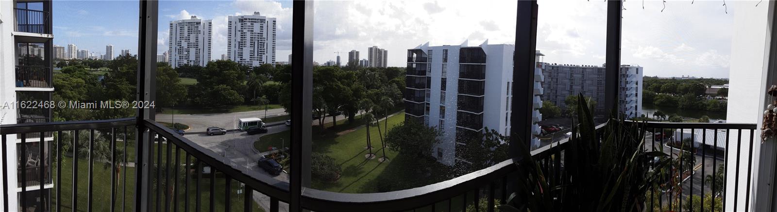 a view of a balcony