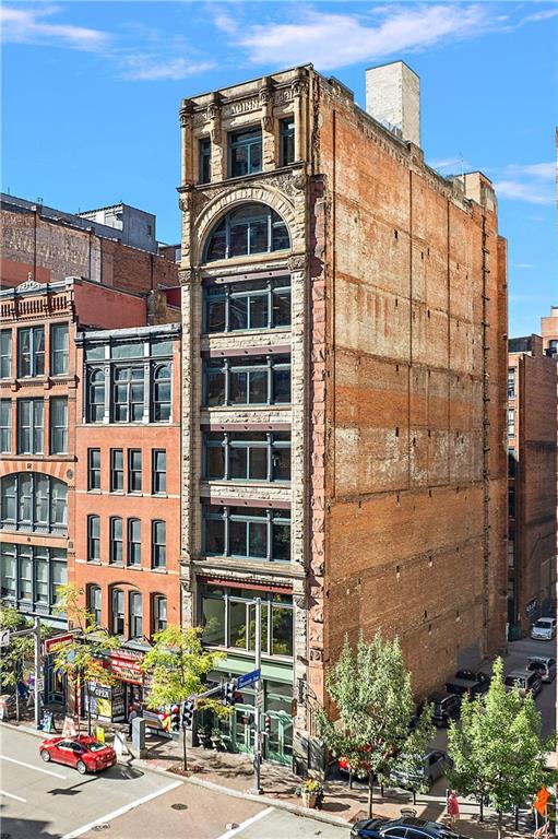 a front view of a building