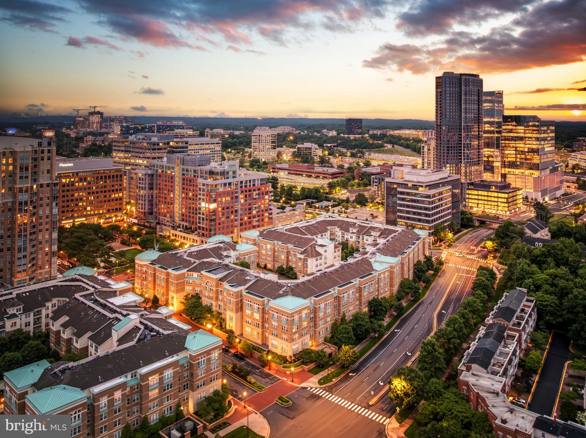 an aerial view of a city