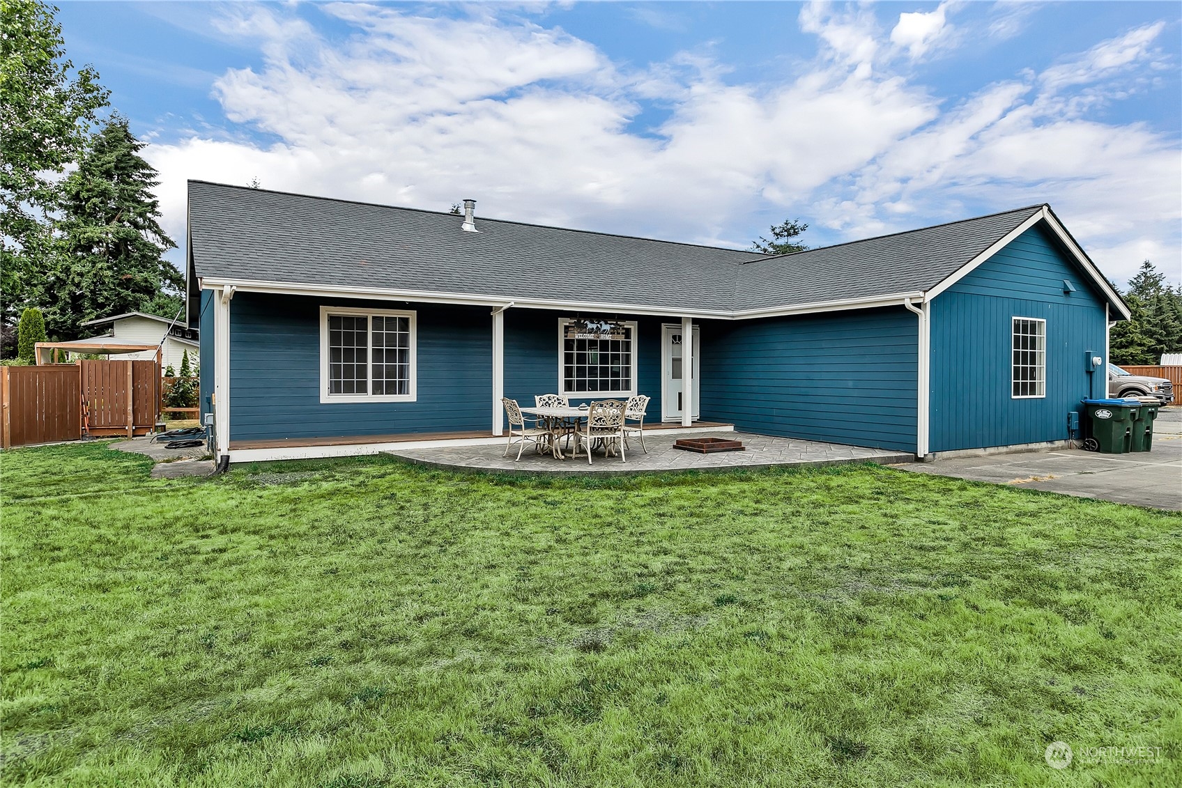 a front view of house with yard