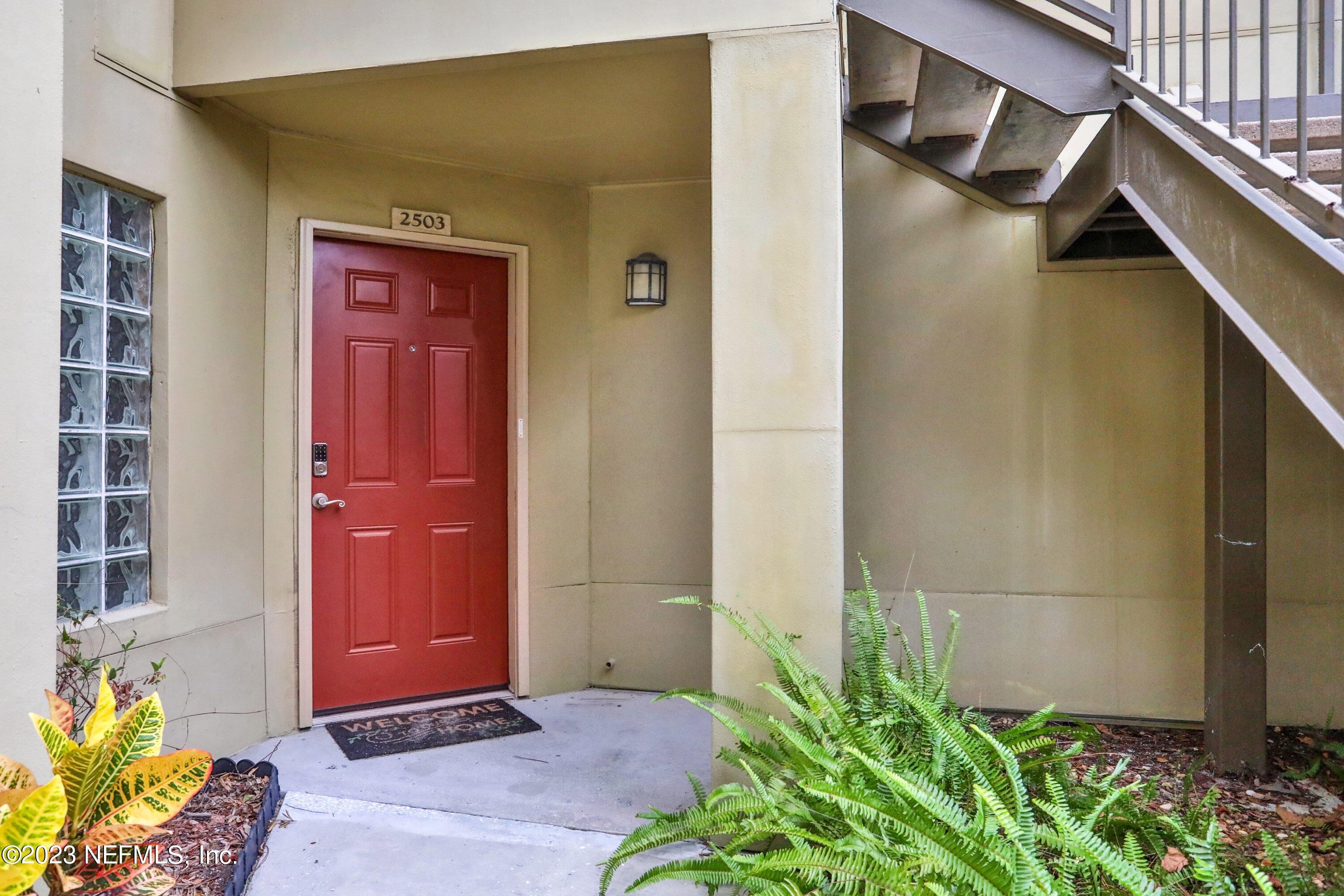 a view of front door of a house