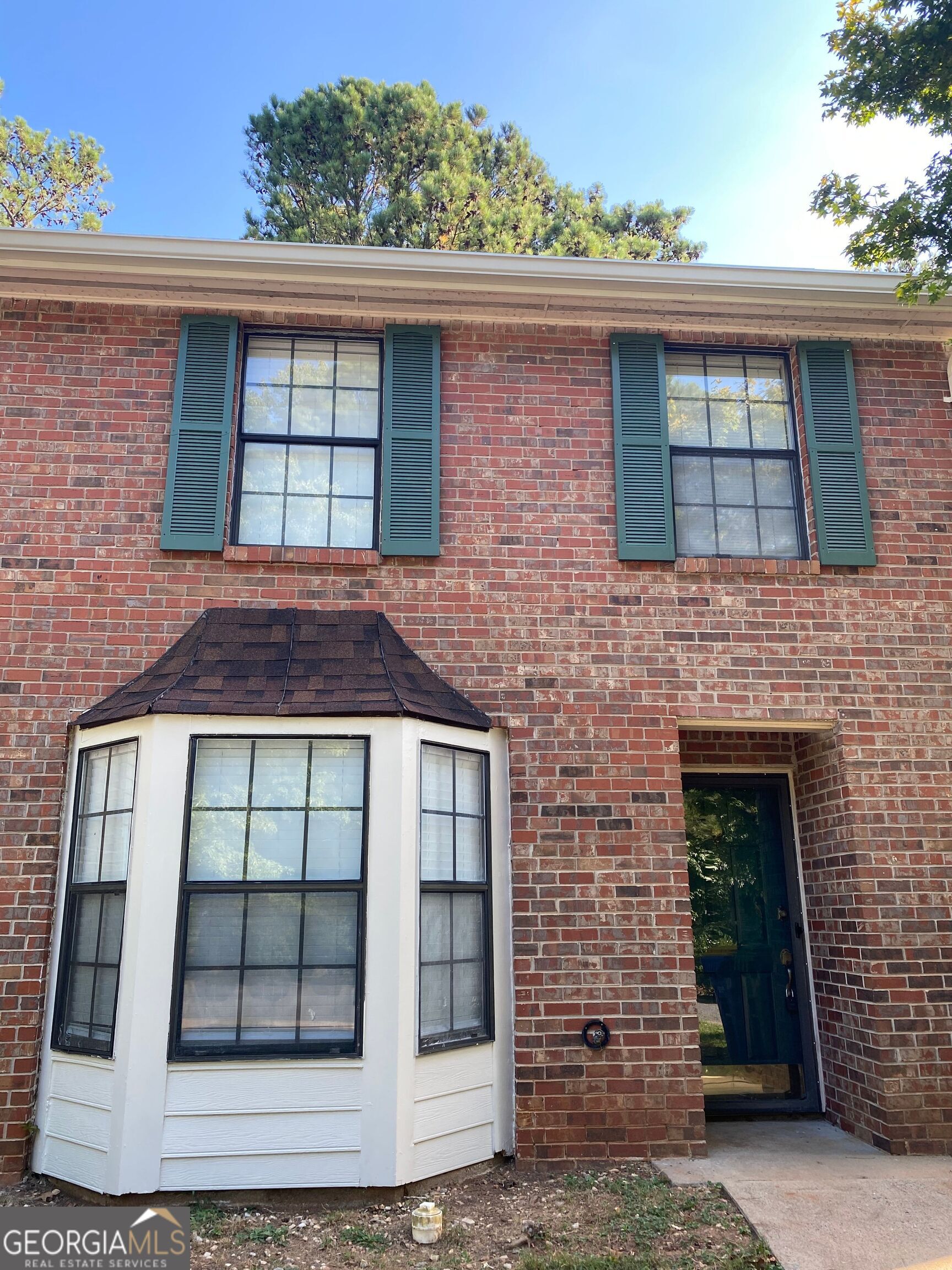 a front view of a house