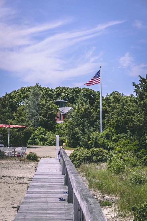 a view of a wooden bridge