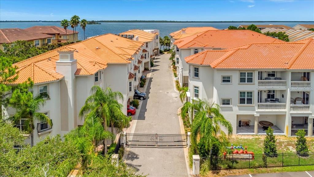 an aerial view of multiple house