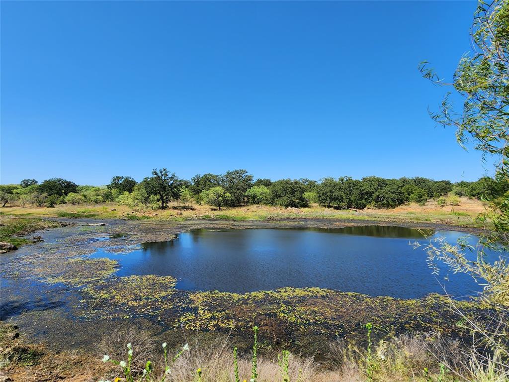 a view of a lake with houses in the back