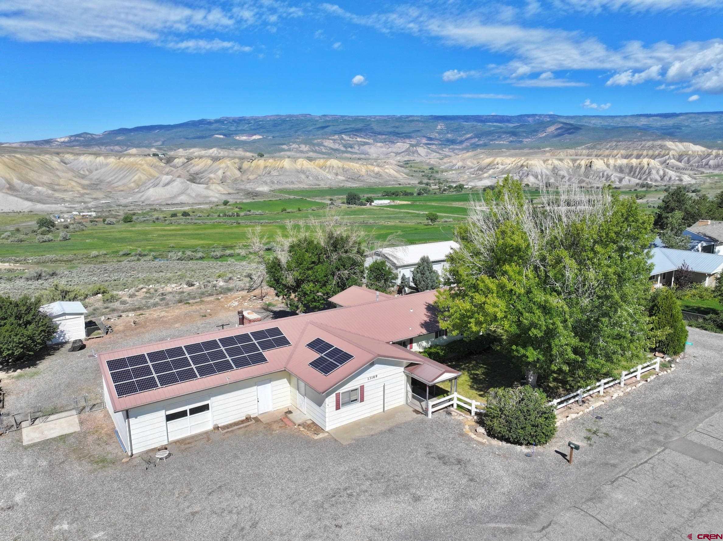 a view of a outdoor space with mountain view