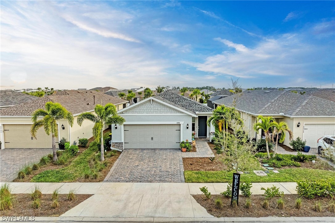 a view of a house with a garden