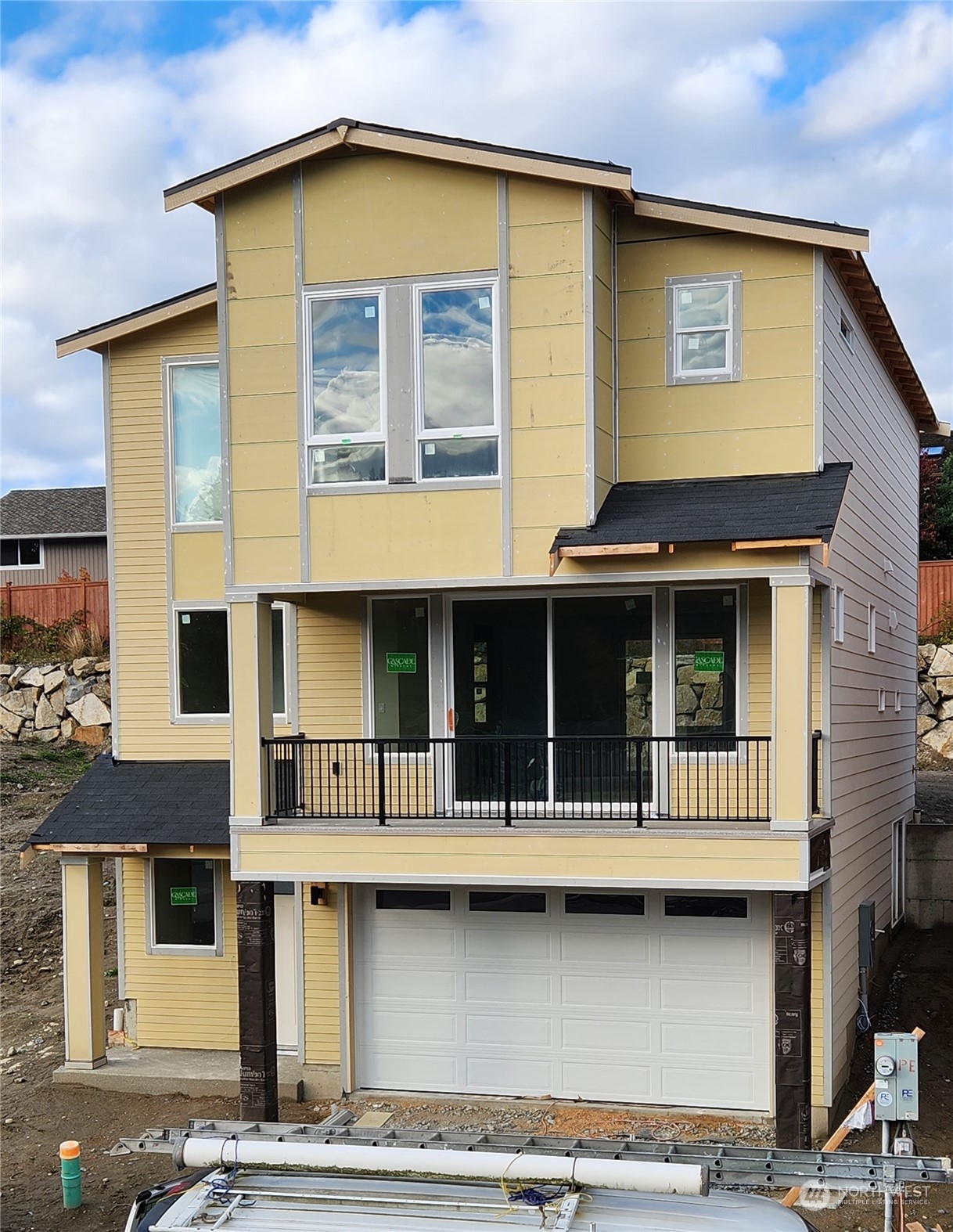 a front view of a house